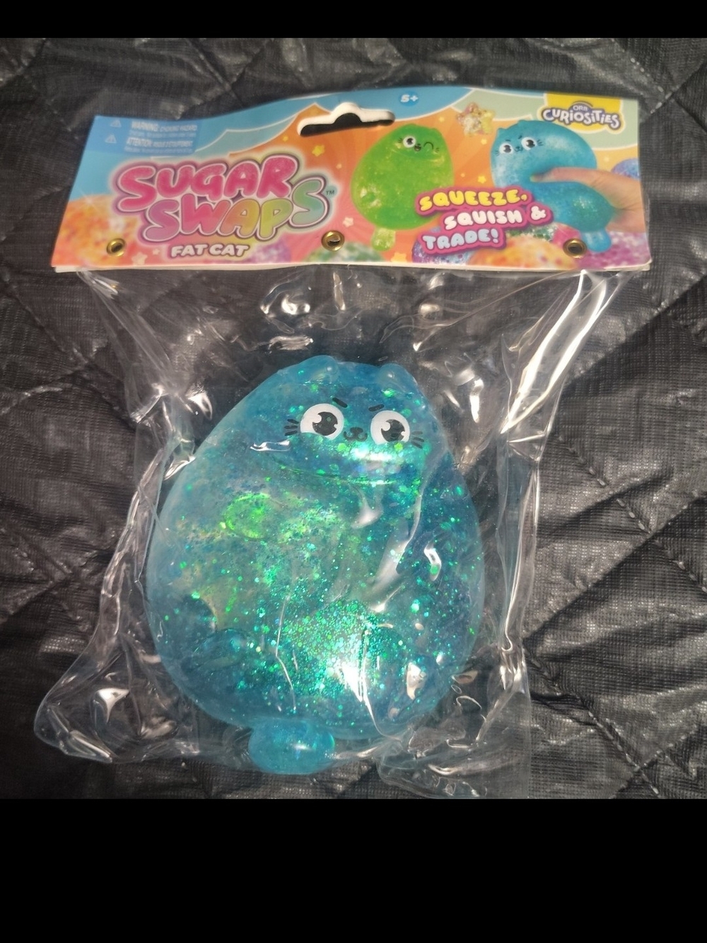 Unopened Fat Cat Kids Squishy Toy - Blue Authentic